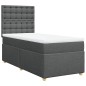 vidaXL Boxspringbett mit Matratze Dunkelgrau 80x200 cm Stoff vidaXL Boxspringbett mit Matratze Dunkelgrau 80x200 cm Stoff