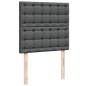 vidaXL Boxspringbett mit Matratze Dunkelgrau 80x200 cm Stoff vidaXL Boxspringbett mit Matratze Dunkelgrau 80x200 cm Stoff