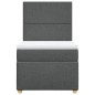 vidaXL Boxspringbett mit Matratze Dunkelgrau 90x190 cm Stoff vidaXL Boxspringbett mit Matratze Dunkelgrau 90x190 cm Stoff