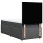 vidaXL Boxspringbett mit Matratze Dunkelgrau 90x190 cm Stoff vidaXL Boxspringbett mit Matratze Dunkelgrau 90x190 cm Stoff