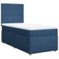 vidaXL Boxspringbett mit Matratze Blau 90x190 cm Stoff vidaXL Boxspringbett mit Matratze Blau 90x190 cm Stoff