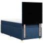 vidaXL Boxspringbett mit Matratze Blau 90x190 cm Stoff vidaXL Boxspringbett mit Matratze Blau 90x190 cm Stoff