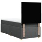 vidaXL Boxspringbett mit Matratze Dunkelgrau 90x190 cm Stoff vidaXL Boxspringbett mit Matratze Dunkelgrau 90x190 cm Stoff
