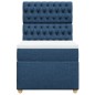 vidaXL Boxspringbett mit Matratze Blau 90x190 cm Stoff vidaXL Boxspringbett mit Matratze Blau 90x190 cm Stoff