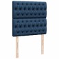 vidaXL Boxspringbett mit Matratze Blau 90x190 cm Stoff vidaXL Boxspringbett mit Matratze Blau 90x190 cm Stoff