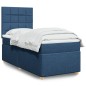 vidaXL Boxspringbett mit Matratze Blau 90x200 cm Stoff vidaXL Boxspringbett mit Matratze Blau 90x200 cm Stoff