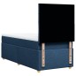 vidaXL Boxspringbett mit Matratze Blau 90x200 cm Stoff vidaXL Boxspringbett mit Matratze Blau 90x200 cm Stoff