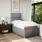 vidaXL Boxspringbett mit Matratze Taupe 90x200 cm Stoff vidaXL Boxspringbett mit Matratze Taupe 90x200 cm Stoff