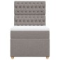 vidaXL Boxspringbett mit Matratze Taupe 90x200 cm Stoff vidaXL Boxspringbett mit Matratze Taupe 90x200 cm Stoff