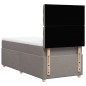 vidaXL Boxspringbett mit Matratze Taupe 90x200 cm Stoff vidaXL Boxspringbett mit Matratze Taupe 90x200 cm Stoff