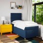 vidaXL Boxspringbett mit Matratze Blau 90x200 cm Stoff vidaXL Boxspringbett mit Matratze Blau 90x200 cm Stoff