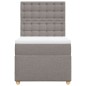 vidaXL Boxspringbett mit Matratze Taupe 90x200 cm Stoff vidaXL Boxspringbett mit Matratze Taupe 90x200 cm Stoff