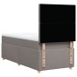vidaXL Boxspringbett mit Matratze Taupe 90x200 cm Stoff vidaXL Boxspringbett mit Matratze Taupe 90x200 cm Stoff