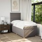 vidaXL Boxspringbett mit Matratze Taupe 100x200 cm Stoff vidaXL Boxspringbett mit Matratze Taupe 100x200 cm Stoff