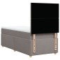 vidaXL Boxspringbett mit Matratze Taupe 100x200 cm Stoff vidaXL Boxspringbett mit Matratze Taupe 100x200 cm Stoff