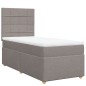 vidaXL Boxspringbett mit Matratze Taupe 100x200 cm Stoff vidaXL Boxspringbett mit Matratze Taupe 100x200 cm Stoff