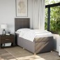 vidaXL Boxspringbett mit Matratze Taupe 100x200 cm Stoff vidaXL Boxspringbett mit Matratze Taupe 100x200 cm Stoff