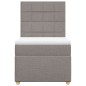 vidaXL Boxspringbett mit Matratze Taupe 100x200 cm Stoff vidaXL Boxspringbett mit Matratze Taupe 100x200 cm Stoff