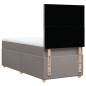 vidaXL Boxspringbett mit Matratze Taupe 100x200 cm Stoff vidaXL Boxspringbett mit Matratze Taupe 100x200 cm Stoff