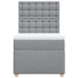 vidaXL Boxspringbett mit Matratze Hellgrau 100x200 cm Stoff vidaXL Boxspringbett mit Matratze Hellgrau 100x200 cm Stoff