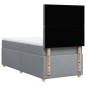 vidaXL Boxspringbett mit Matratze Hellgrau 100x200 cm Stoff vidaXL Boxspringbett mit Matratze Hellgrau 100x200 cm Stoff