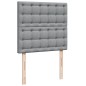 vidaXL Boxspringbett mit Matratze Hellgrau 100x200 cm Stoff vidaXL Boxspringbett mit Matratze Hellgrau 100x200 cm Stoff