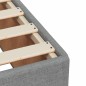 vidaXL Boxspringbett mit Matratze Hellgrau 100x200 cm Stoff vidaXL Boxspringbett mit Matratze Hellgrau 100x200 cm Stoff