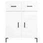 Highboard Hochglanz-Weiß 69,5x34x180 cm Holzwerkstoff Highboard Hochglanz-Weiß 69,5x34x180 cm Holzwerkstoff