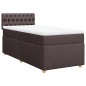 vidaXL Boxspringbett mit Matratze Dunkelbraun 90x190 cm Stoff vidaXL Boxspringbett mit Matratze Dunkelbraun 90x190 cm Stoff