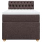 vidaXL Boxspringbett mit Matratze Dunkelbraun 90x190 cm Stoff vidaXL Boxspringbett mit Matratze Dunkelbraun 90x190 cm Stoff