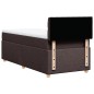 vidaXL Boxspringbett mit Matratze Dunkelbraun 90x190 cm Stoff vidaXL Boxspringbett mit Matratze Dunkelbraun 90x190 cm Stoff