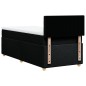 vidaXL Boxspringbett mit Matratze Schwarz 90x190 cm Stoff vidaXL Boxspringbett mit Matratze Schwarz 90x190 cm Stoff