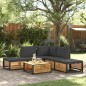 vidaXL 6-tlg. Garten-Sofagarnitur mit Kissen Massivholz Akazie vidaXL 6-tlg. Garten-Sofagarnitur mit Kissen Massivholz Akazie