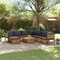 vidaXL 9-tlg. Garten-Sofagarnitur mit Kissen Massivholz Akazie vidaXL 9-tlg. Garten-Sofagarnitur mit Kissen Massivholz Akazie