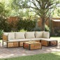 vidaXL 6-tlg. Garten-Sofagarnitur mit Kissen Massivholz Akazie vidaXL 6-tlg. Garten-Sofagarnitur mit Kissen Massivholz Akazie