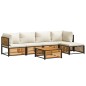 vidaXL 6-tlg. Garten-Sofagarnitur mit Kissen Massivholz Akazie vidaXL 6-tlg. Garten-Sofagarnitur mit Kissen Massivholz Akazie