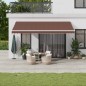 vidaXL Markise Manuell mit LED Braun 500x300 cm vidaXL Markise Manuell mit LED Braun 500x300 cm