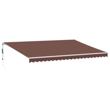vidaXL Markise Manuell mit LED Braun 500x300 cm