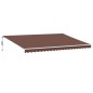 vidaXL Markise Manuell mit LED Braun 500x300 cm vidaXL Markise Manuell mit LED Braun 500x300 cm