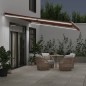 vidaXL Markise Manuell mit LED Braun 500x300 cm vidaXL Markise Manuell mit LED Braun 500x300 cm