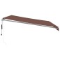 vidaXL Markise Manuell mit LED Braun 500x300 cm vidaXL Markise Manuell mit LED Braun 500x300 cm