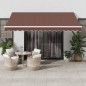 vidaXL Markise Manuell mit LED Braun 400x350 cm vidaXL Markise Manuell mit LED Braun 400x350 cm