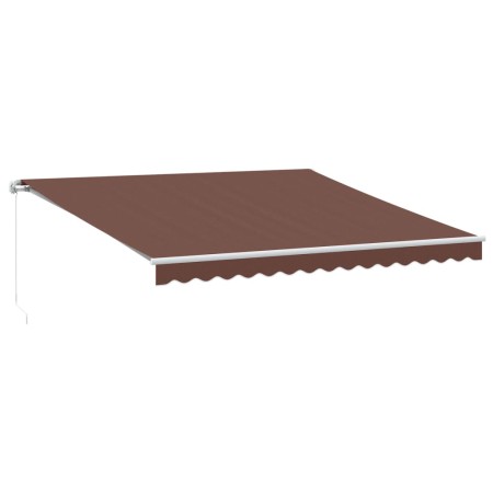 vidaXL Markise Manuell mit LED Braun 400x350 cm