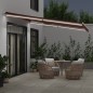 vidaXL Markise Manuell mit LED Braun 400x350 cm vidaXL Markise Manuell mit LED Braun 400x350 cm
