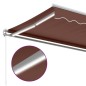 vidaXL Markise Manuell mit LED Braun 400x350 cm vidaXL Markise Manuell mit LED Braun 400x350 cm