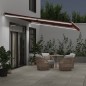vidaXL Markise Manuell mit LED Weinrot 500x300 cm vidaXL Markise Manuell mit LED Weinrot 500x300 cm