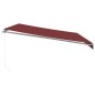 vidaXL Markise Manuell mit LED Weinrot 500x300 cm vidaXL Markise Manuell mit LED Weinrot 500x300 cm