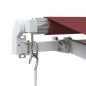 vidaXL Markise Manuell mit LED Weinrot 500x300 cm vidaXL Markise Manuell mit LED Weinrot 500x300 cm