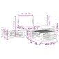 vidaXL 4-tlg. Garten-Sofagarnitur mit Kissen Massivholz Akazie vidaXL 4-tlg. Garten-Sofagarnitur mit Kissen Massivholz Akazie