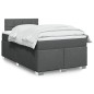 vidaXL Boxspringbett mit Matratze Dunkelgrau 120x200 cm Stoff vidaXL Boxspringbett mit Matratze Dunkelgrau 120x200 cm Stoff